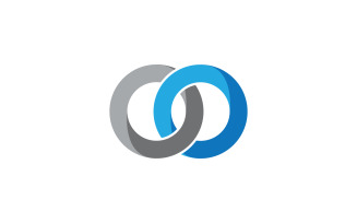 Chain Linked Logo Business corporate illustration design v.21