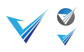 V Letter icon Business Logo Template design illustration v.1