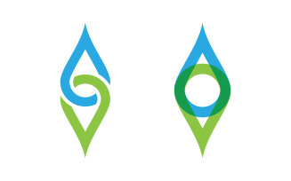 Water drop Plumbing Logo Template vector illustration v.64