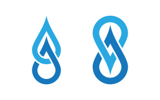 Water drop Plumbing Logo Template vector illustration v.65