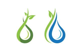 Water drop Plumbing Logo Template vector illustration v.73