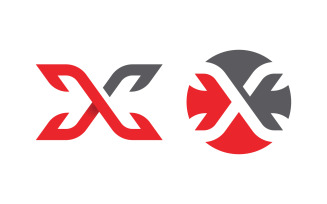 X Letter Branding design Logo Template icon illustration v.7