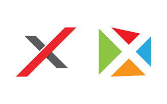 X Letter Branding design Logo Template icon illustration v.9