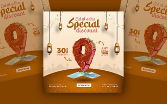 Eid Ul Fitr Discount Social Media Template