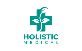 Holistic medical health logo design medical icon with natural tree logo