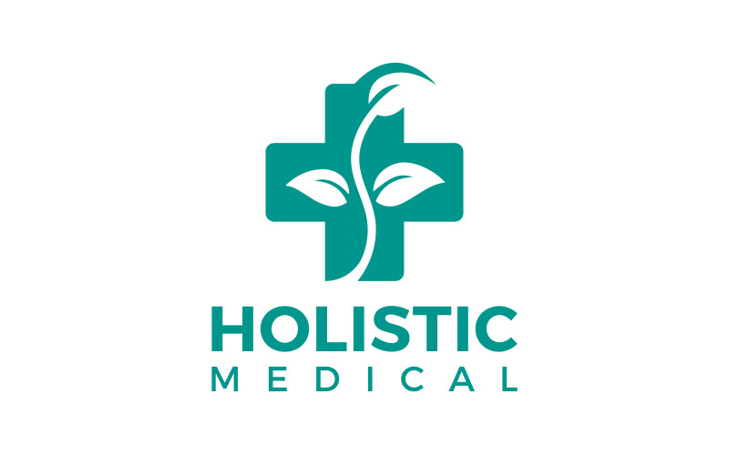 Holistic medical health logo design medical icon with natural tree logo Logo Template