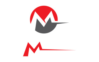 M Letter Logo business icon design illustration template v.34