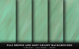 Pale Brown and Mint Grainy Texture Backgrounds