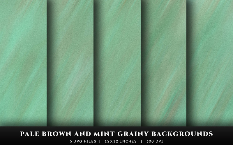 Pale Brown and Mint Grainy Texture Backgrounds