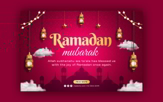 Ramadan Mubarak Web Banner Social Media Template