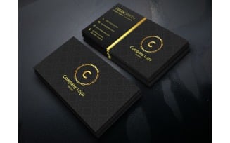 Golden Business Card Template