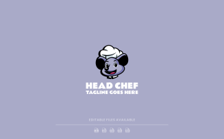 Head Chef Simple Mascot Logo