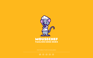 Mouse Chef Mascot Cartoon Logo
