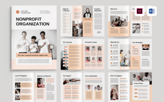Nonprofit Organization Brochure | Microsoft Word & Adobe Indesign