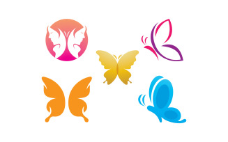 Beauty Butterfly Vector icon design. v12