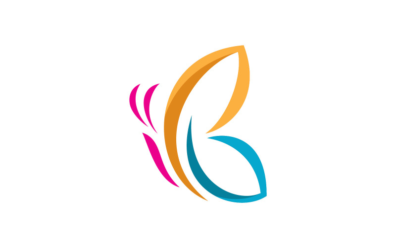 Beauty Butterfly Vector icon design. v4 Logo Template
