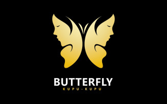 Beauty Butterfly Vector icon design. v5