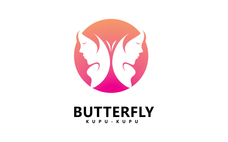 Beauty Butterfly Vector icon design. v6 Logo Template