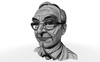 Classic Gentleman Bust Sculpture Free 3D Model