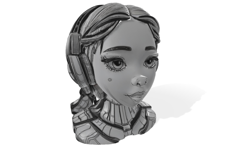 Cyber Groove Bust Free 3D Model