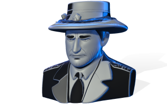 Detective Noir Bust 3D Model