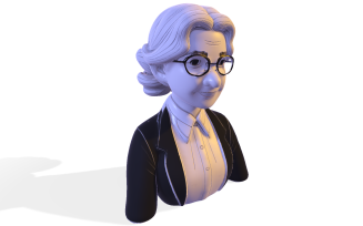 Gentle Grandma Bust 3D Model