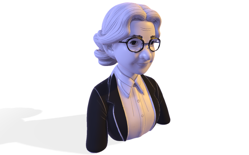 Gentle Grandma Bust 3D Model