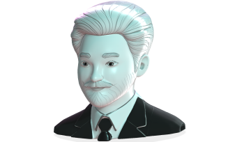 Modern Gentleman Bust 3D Model