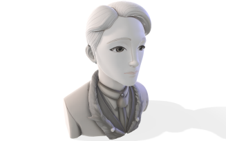 Refined Gentleman Bust 3D Model