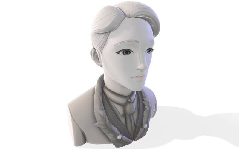 Refined Gentleman Bust 3D Model