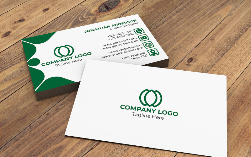Simple Business Card Design Template Corporate Identity