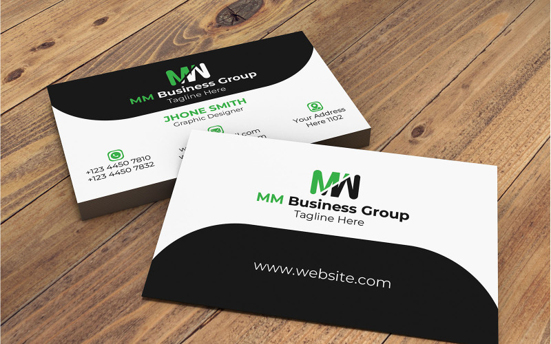Simple Business Card for Visiting Card Design Corporate Identity