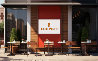 Coffee shop front mockup | front mockup