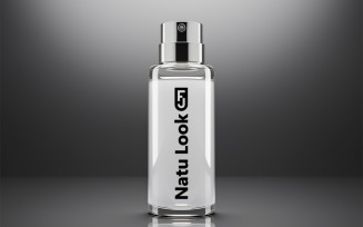 Cosmetics glass bottle mockup