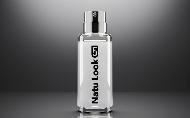 Cosmetics glass bottle mockup Product Mockup