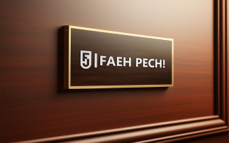 Front board logo mockup | front wall mockup