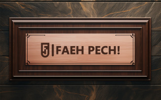 Gold board logo mockup | card mockup