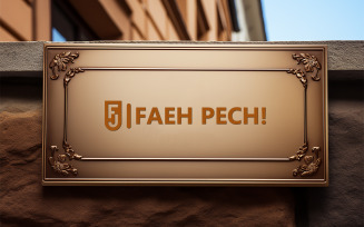 Gold board logo mockup | card ockup