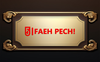 Gold card logo mockup | nameplate mockup