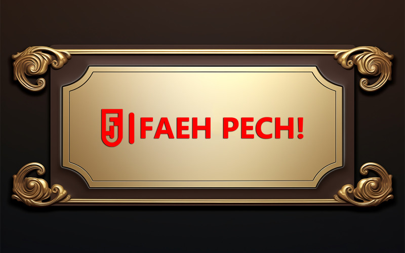 Gold card logo mockup | nameplate mockup Product Mockup