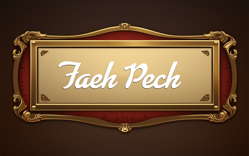 Gold card logo mockup | nameplate Product Mockup