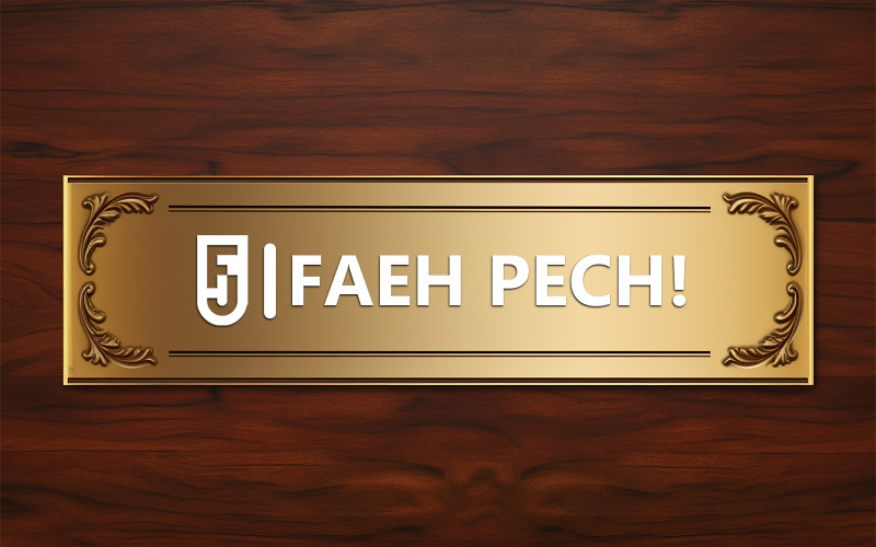 Gold name card mockup design Product Mockup