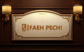 Golden card logo mockup | nameplate mockup