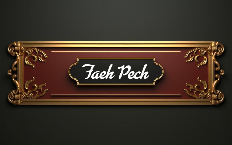 Luxury nameplate logo mockup design Product Mockup
