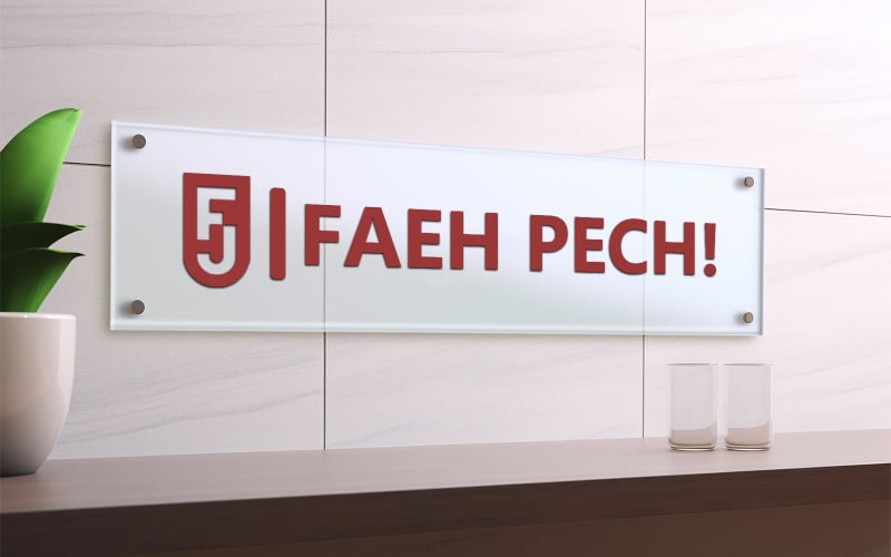 Outdoor wall board logo mockup Product Mockup