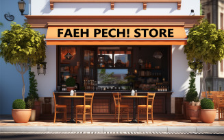 Store front logo mockup | store front mockup