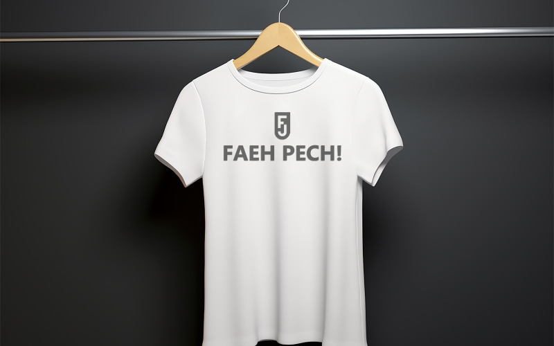 T-shirt mockup | Hanging white t-shirt mockup Product Mockup