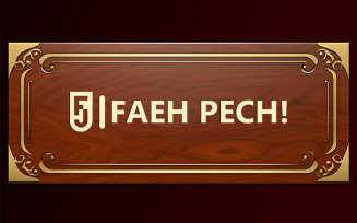 Wooden nameplate logo mockup