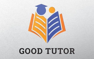 Good Tutor Course Class Book Study Education with Bachelor Toga in University Logo Template