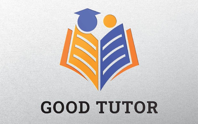 Good Tutor Course Class Book Study Education with Bachelor Toga in University Logo Template